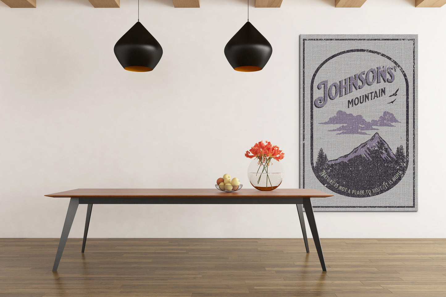 Nature Mountain - Linen Canvas