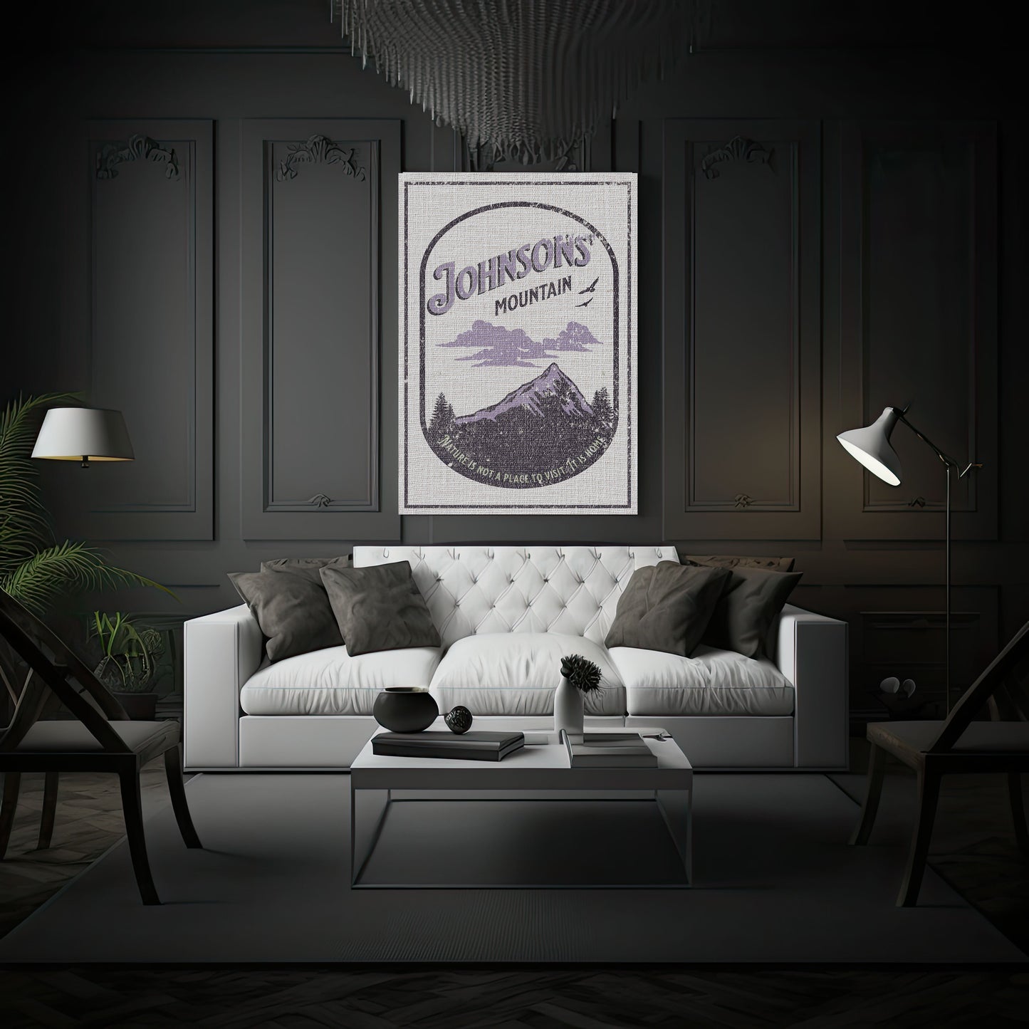 Nature Mountain - Linen Canvas