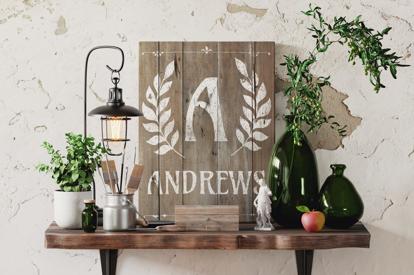 Art Deco Surname Eco Canvas