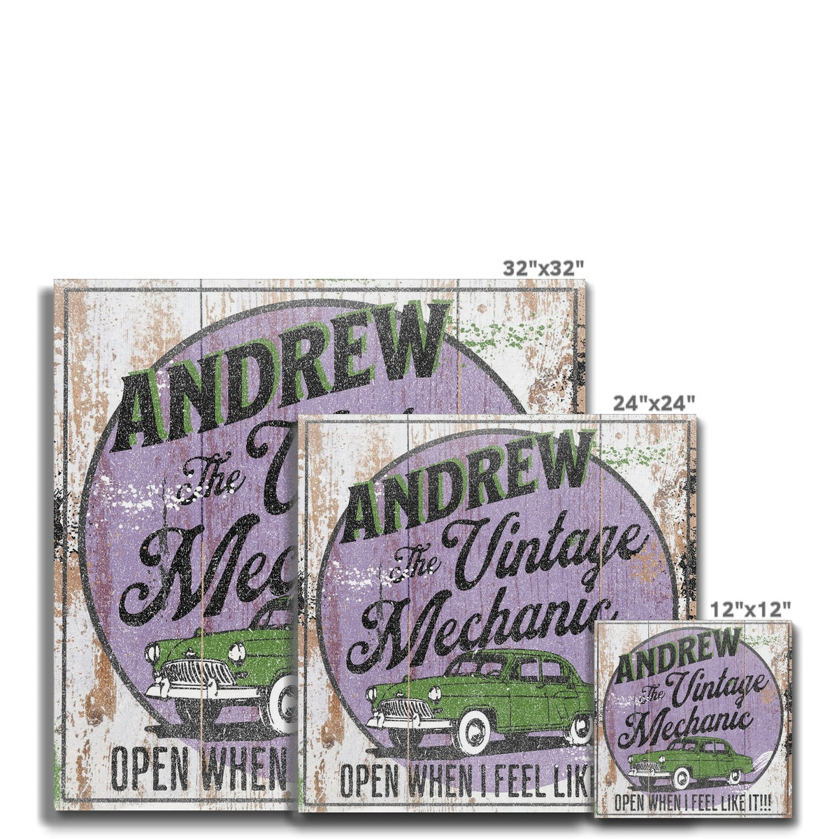 Vintage Mechanic - Open When I Want! Canvas