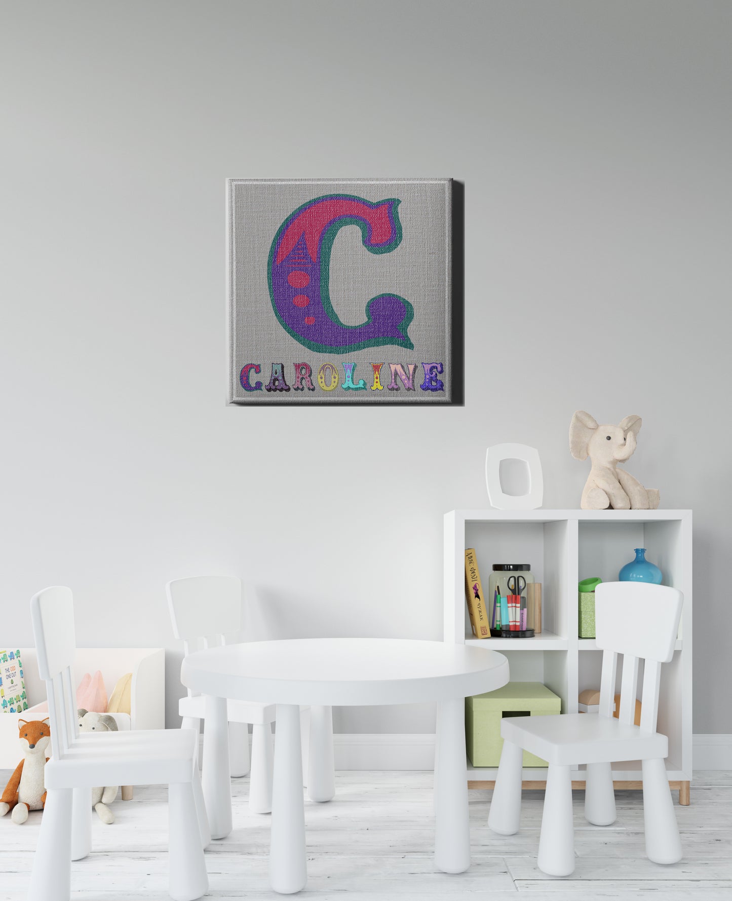 Circus Letters on Linen Eco Canvas