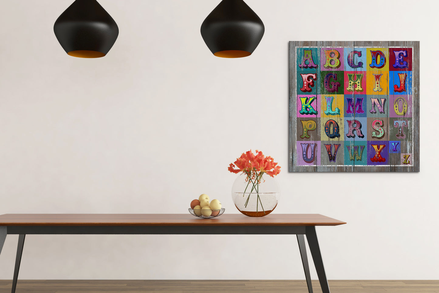 Circus Alphabet - Wood Eco Canvas