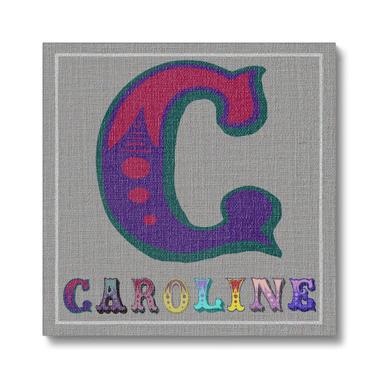 Circus Letters on Linen Eco Canvas