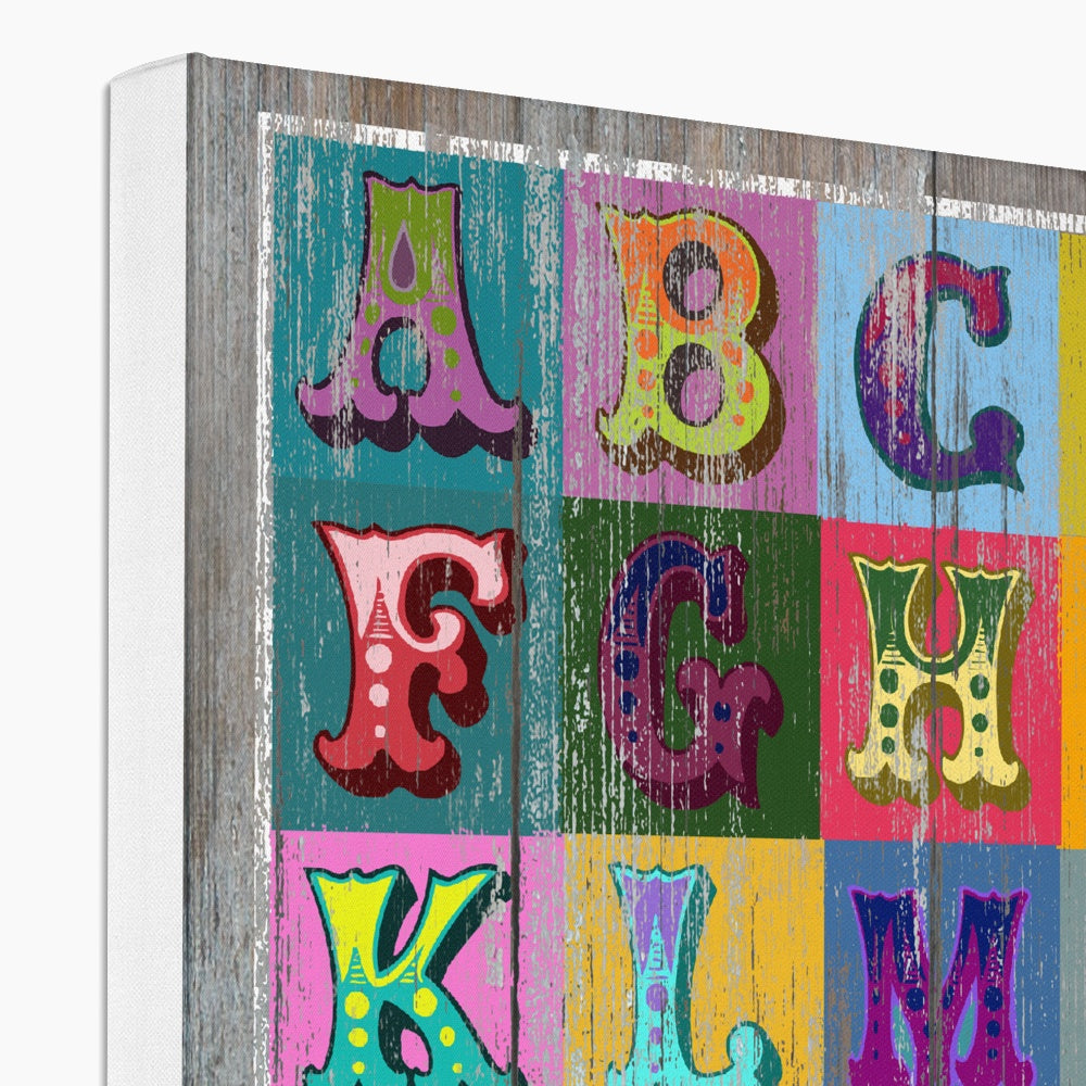 Circus Alphabet - Wood Eco Canvas