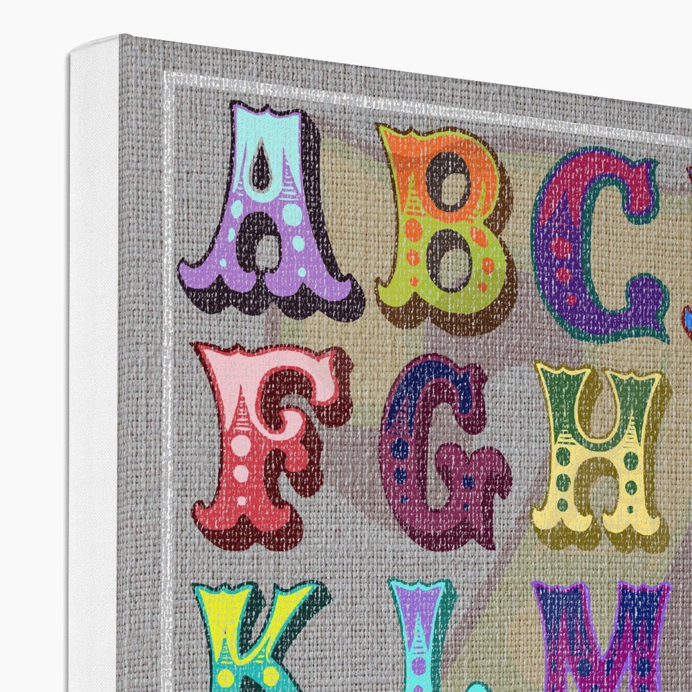 Circus Alphabet - Linen Eco Canvas