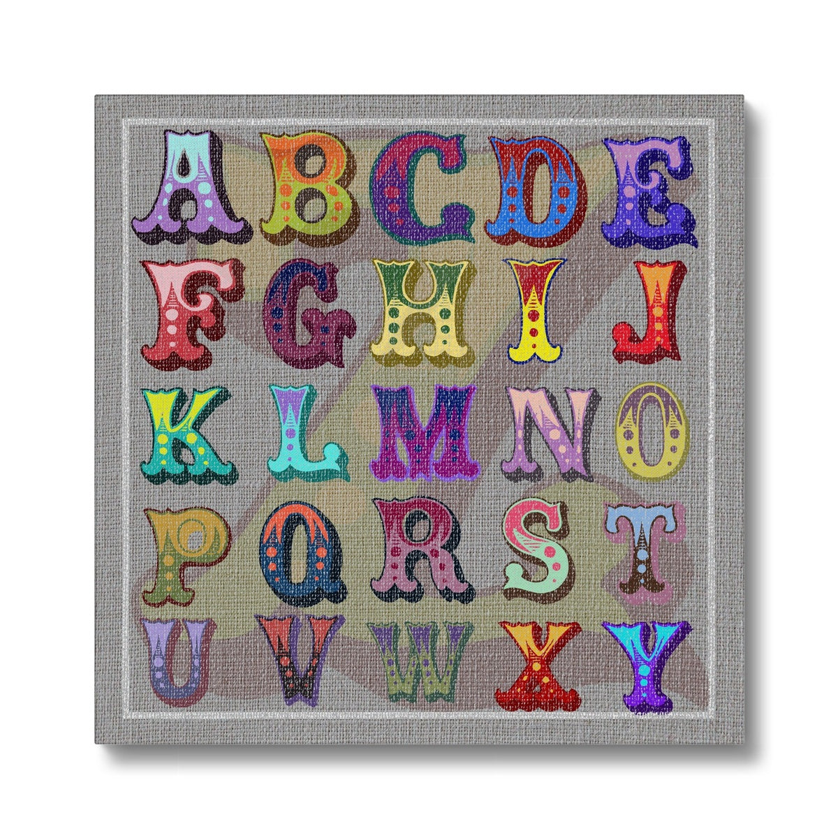 Circus Alphabet - Linen Eco Canvas