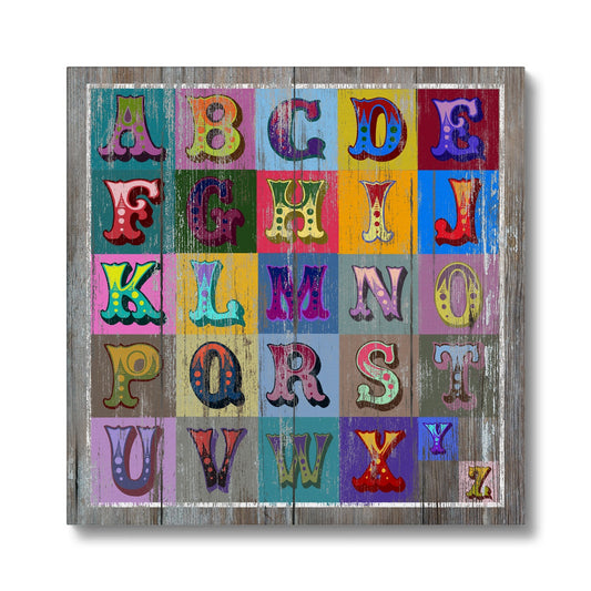 Circus Alphabet - Wood Eco Canvas